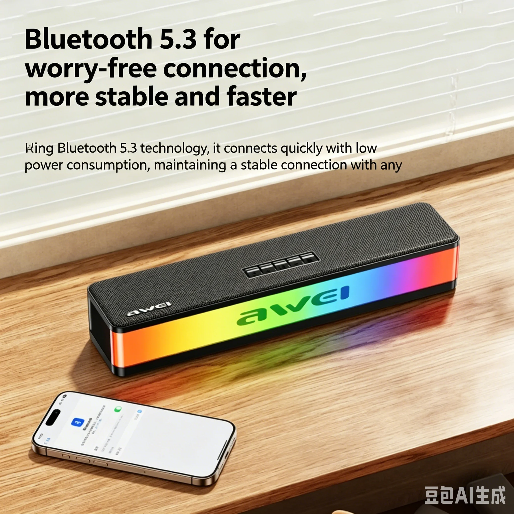 Rgb Computer Soundbar For Pc - RGB Bluetooth Hoparlörler Soundbar 20W Güçlü