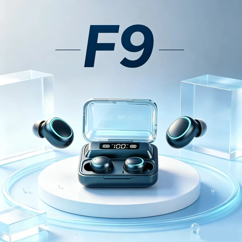 Tws Earbuds Bluetooth 5.3 - Yeni F9 Bluetooth Kulaklık, 9D Stereo