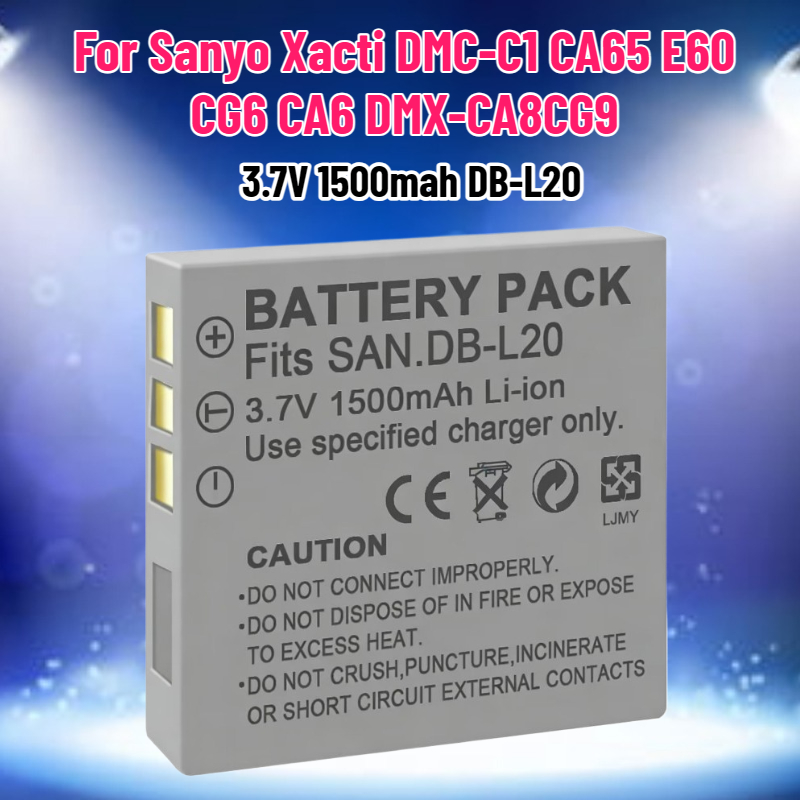 Drones - 3.7V 1500mah DB-L20 Pil Sanyo Xacti