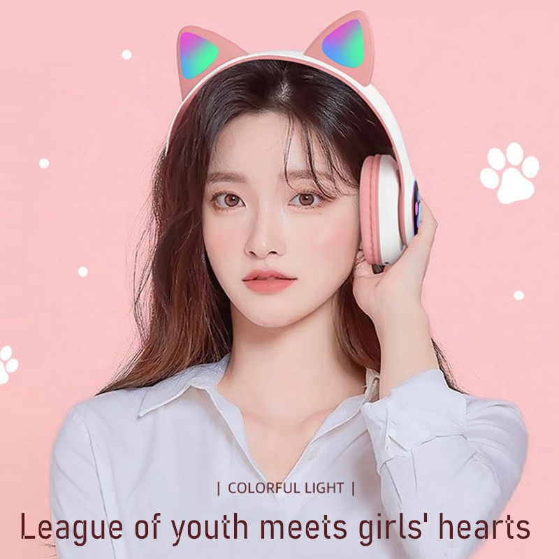 Yanıp sönen LED Sevimli Kedi K - Cat Ear Bluetooth Headset Led incelemesi ve fiyatı