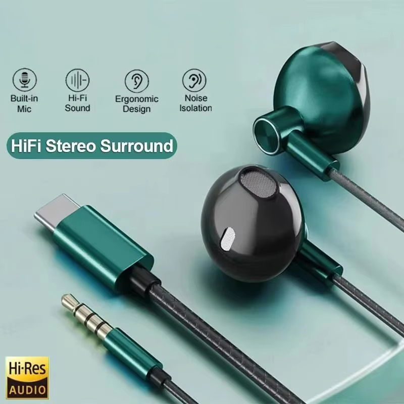 Tip C 3.5mm HIFI Stereo Kablol - Type C Wired Earphones With Mic incelemesi ve fiyatı
