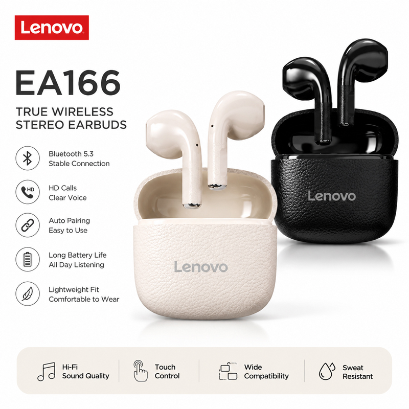 Lenovo EA166 Bluetooth Kablosu - Anc Wireless Over Ear Headphones incelemesi ve fiyatı