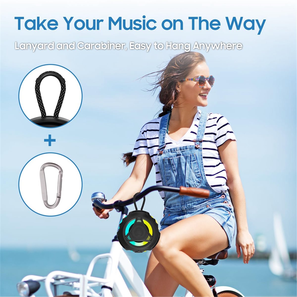 Işıklı Mini Bluetooth Duş Hopa - Portable Bluetooth Speaker Waterproof Ipx7 incelemesi ve fiyatı
